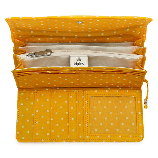 Portefeuilles Kipling Money Land Printed Snap Wallet Jaune | FR 1031UZ